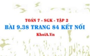 Bài 9.38 trang 84 Toán 7 Kết nối tri thức Tập 2